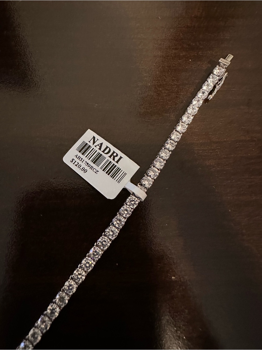 Nadri Silver Cubic Zirconia Tennis Bracelet